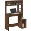 Image de Bureau Et Étagères Chêne Marron 100x45x140 Cm Bois D'ingénierie Vidaxl