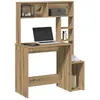 Image de Bureau Avec Étagères Chêne Artisanal Bois D'ingénierie Vidaxl