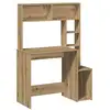 Image de Vidaxl bureau avec étagères chêne artisanal bois d'ingénierie