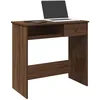 Image de vidaXL Bureau chêne marron 80x40x75 cm bois dingénierie bureau dordinateur bureau debout bureau avec rangement bureau 860478