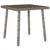 Image de Table basse de jardin - Rectangulaire - Gris - 40x40x37 cm - Résine tressée et acier
