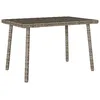 Image de Table basse de jardin rectangulaire gris 60x40x37 cm rotin