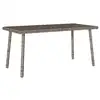 Image de Vidaxl table basse de jardin rectangulaire gris 80x40x37 cm rotin
