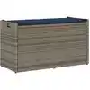 Image de Banc De Rangement Extérieur Coussin Gris 100 Cm Résine Tressée Vidaxl