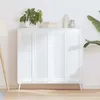 Image de Portes d armoire à persiennes 4 pcs blanc 99x295 cm