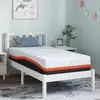 Image de Matelas Blanc Et Gris 80 X 160 Cm Tissu Jacquard Vidaxl