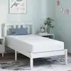Image de Matelas Blanc Et Bleu 80 X 160 Cm Tissu Jacquard Vidaxl