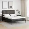 Image de Matelas Blanc Et Gris 140 X 200 Cm Tissu Jacquard Vidaxl