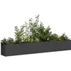 Image de Jardinière Noir 280x40x40 Cm Acier Laminé À Froid Vidaxl