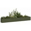 Image de vidaXL Jardinière vert olive 360x40x40 cm acier laminé à froid pot de fleurs support de plantes lit surélevé support de 860699