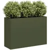 Image de Jardinière Vert Olive 120x40x80 Cm Acier Laminé À Froid Vidaxl