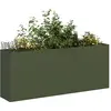 Image de Jardinière Vert Olive 200x40x80 Cm Acier Laminé À Froid Vidaxl