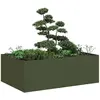 Image de Jardinière Vert Olive 120x80x40 Cm Acier Vidaxl