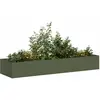 Image de Jardinière Vert Olive 280x80x40 Cm Acier Vidaxl