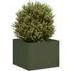 Image de Jardinière Vert Olive 40x40x30 Cm Acier Vidaxl