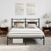 Image de vidaXL Cadre de lit sans matelas chêne fumé 140x190 cm bois ingénierie 4106743