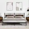 Image de Cadre De Lit Sans Matelas Chêne Fumé 193x201 Cm Bois Ingénierie Vidaxl