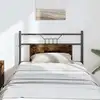 Image de Tête De Lit De Remplacement Chêne Fumé 75 Cm Bois D'ingénierie Et Acier Vidaxl