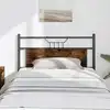 Image de Tête De Lit De Remplacement Chêne Fumé 100 Cm Bois D'ingénierie Et Acier Vidaxl