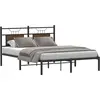 Image de Cadre De Lit Sans Matelas Chêne Marron 140x190 Cm Vidaxl