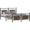Image de Cadre De Lit Sans Matelas Chêne Marron 150x200 Cm Vidaxl