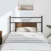 Image de Tête De Lit De Remplacement Chêne Marron 80 Cm Bois D'ingénierie Et Acier Vidaxl