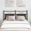 Image de Tête De Lit De Remplacement Chêne Marron 120 Cm Bois D'ingénierie Et Acier Vidaxl