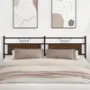 Image de Tête De Lit De Remplacement Chêne Marron 193 Cm Bois D'ingénierie Et Acier Vidaxl