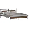 Image de Cadre De Lit Sans Matelas Chêne Marron 183x213 Cm Vidaxl