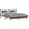 Image de Vidaxl cadre de lit sans matelas chêne marron 183x213 cm