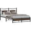 Image de Cadre De Lit Sans Matelas Chêne Marron 150x200 Cm Vidaxl