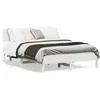 Image de Cadre De Lit Sans Matelas Blanc 140x190 Cm Bois De Pin Massif Vidaxl