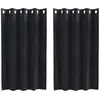 Image de Vidaxl rideaux occultants 2 pcs noir 140 x 140 cm velours