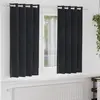 Image de Rideaux Occultants 2 Pcs Noir 140 X 175 Cm Velours Vidaxl