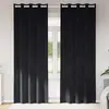 Image de Rideaux Occultants 2 Pcs Noir 140 X 245 Cm Velours Vidaxl