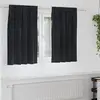 Image de Rideaux Occultants 2 Pcs Noir 140 X 140 Cm Velours Vidaxl