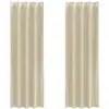 Image de Vidaxl rideaux occultants 2 pcs crème 140 x 225 cm velours