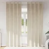 Image de Rideaux occultants avec oeillets 2 pcs Crème Velours