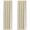 Image de Vidaxl rideaux occultants 2 pcs crème 140 x 245 cm velours