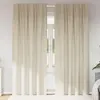 Image de Rideaux Occultants 2 Pcs Crème 140 X 260 Cm Velours Vidaxl