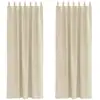 Image de Vidaxl rideaux occultants 2 pcs crème 140 x 225 cm velours