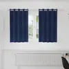 Image de Rideaux Occultants 2 Pcs Bleu Foncé 140 X 140 Cm Velours Vidaxl