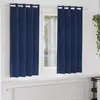 Image de Rideaux Occultants 2 Pcs Bleu Foncé 140 X 175 Cm Velours Vidaxl
