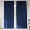 Image de Rideaux - Velours bleu foncé - Occultants - 2 pièces - Design contemporain - Lavables