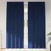 Image de Rideaux Occultants 2 Pcs Bleu Foncé 140 X 245 Cm Velours Vidaxl