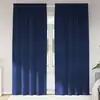 Image de Rideaux Occultants 2 Pcs Bleu Foncé 140 X 260 Cm Velours Vidaxl