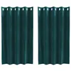 Image de Rideaux occultants en velours - vidaXL - 2 pièces - 140x140 cm - Vert foncé - Durable -  illets pour installation facile