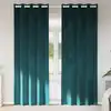 Image de Rideaux Occultants 2 Pcs Vert Foncé 140 X 245 Cm Velours Vidaxl