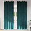 Image de Rideaux occultants avec oeillets 2 pcs Velours Vert Foncé