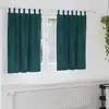 Image de Rideaux Occultants 2 Pcs Vert Foncé 140 X 140 Cm Velours Vidaxl